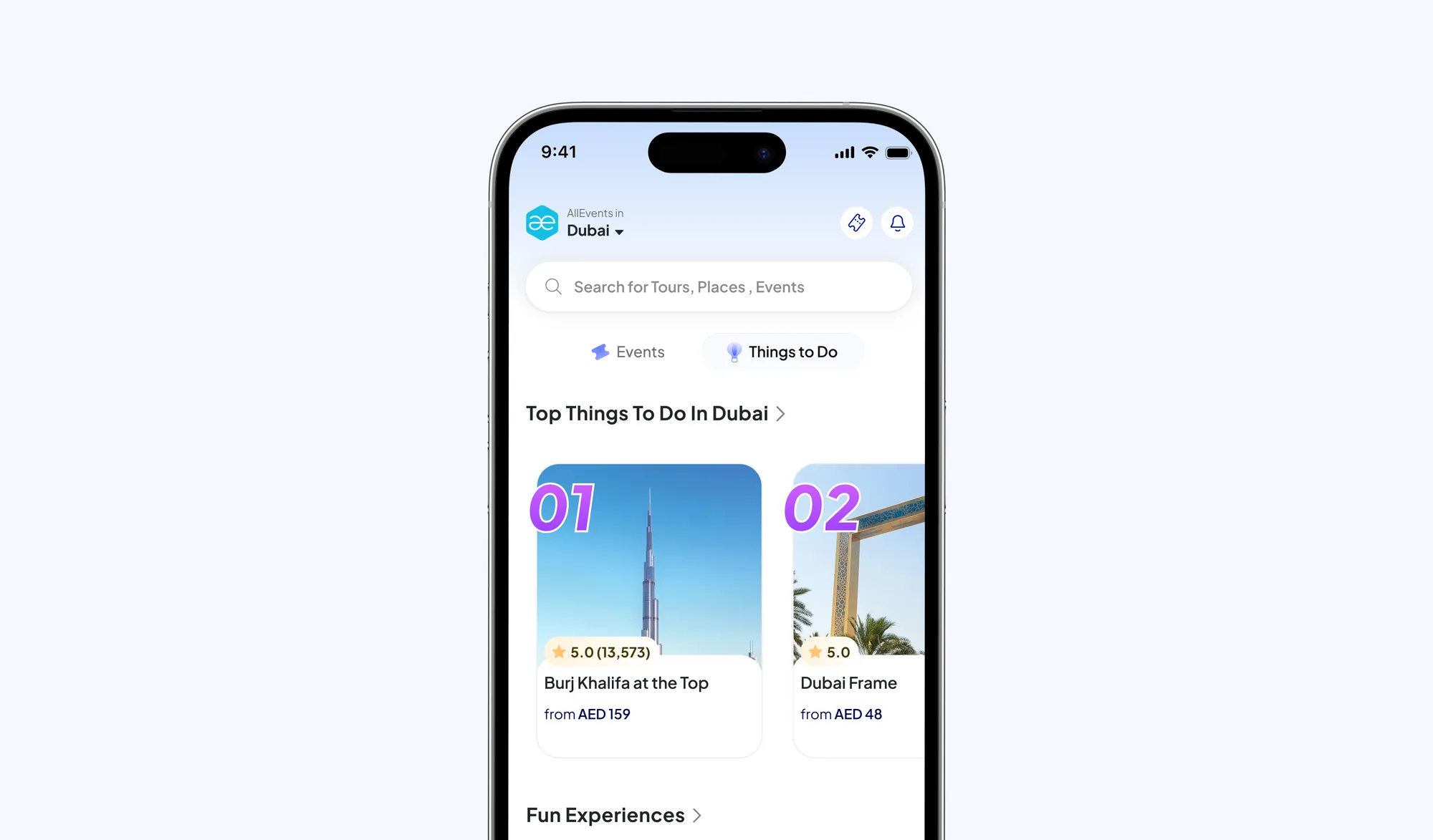 Expanding AllEvents from Events to Experiences